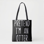 Doe alsof ik een otterkostuum ben Halloween Lazy E Tote Bag (Voorkant)