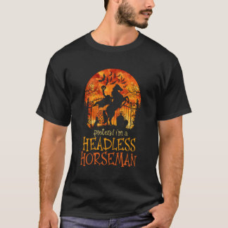 Doe alsof ik een paard ben zonder hoofd pompoenhoo t-shirt