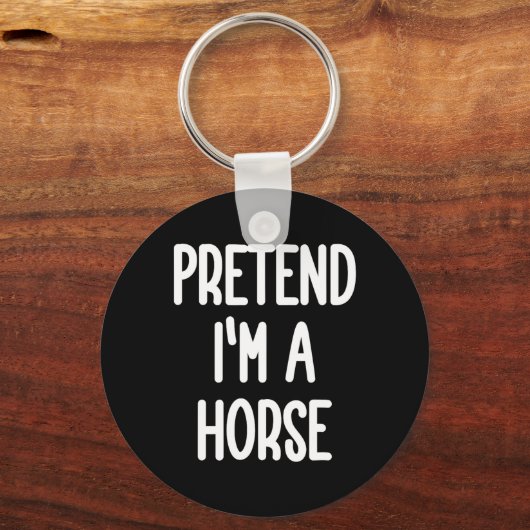 Doe alsof ik een paardenkostuum ben sleutelhanger (Voorkant)