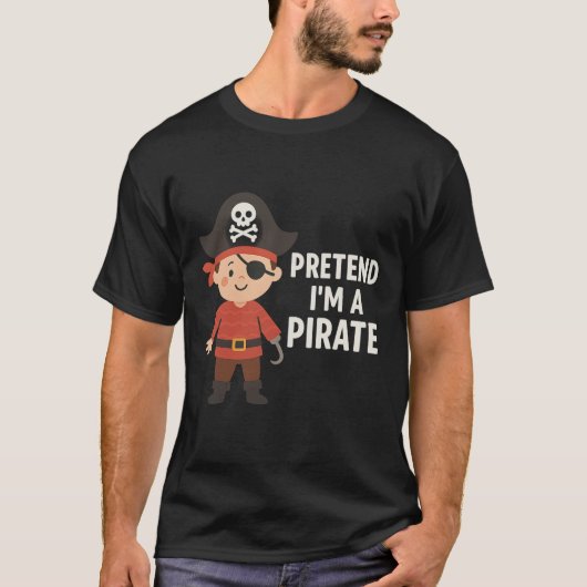 Doe alsof ik een piraat ben - Schattigee piratenil T-shirt (Voorkant)