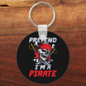 Doe alsof ik een piraat kostuum feestje leuk Hallo Sleutelhanger (Voorkant)