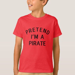 Doe alsof ik een piraten Halloween bijpassende kos T-shirt