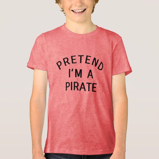 Doe alsof ik een piraten Halloween bijpassende kos Tri-Blend Shirt (Voorkant)