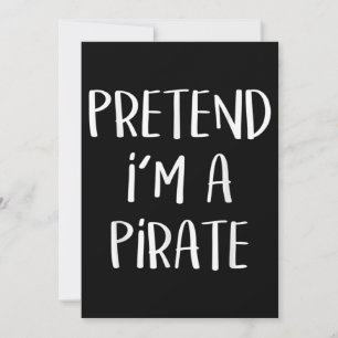 Doe alsof ik een piratenkostuum grappige Halloween Kaart