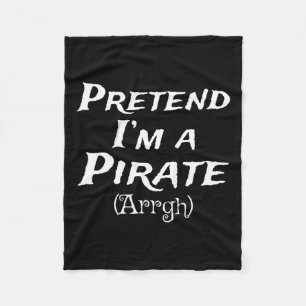 Doe alsof ik een piratenpartij kostuum Halloween b Fleece Deken