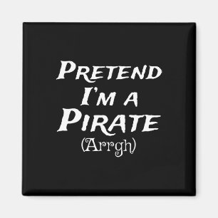 Doe alsof ik een piratenpartij kostuum Halloween b Magneet