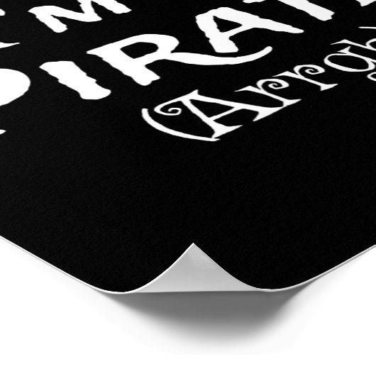 Doe alsof ik een piratenpartij kostuum Halloween b Poster (Hoek)