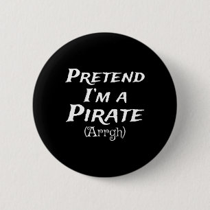 Doe alsof ik een piratenpartij kostuum Halloween b Ronde Button 5,7 Cm