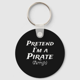 Doe alsof ik een piratenpartij kostuum Halloween b Sleutelhanger