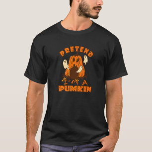 Doe alsof ik een pompoen kat Helloween ben T-shirt
