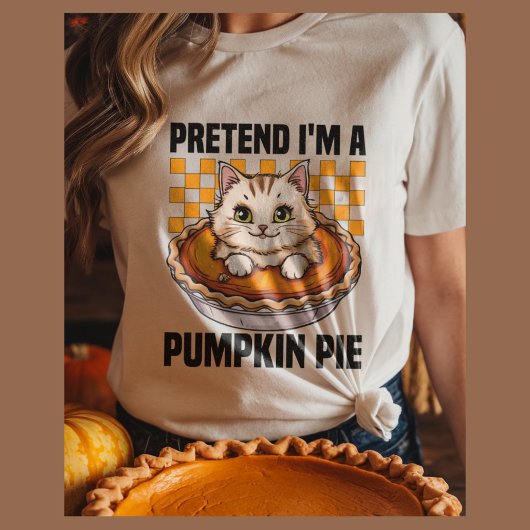 Doe alsof ik een pompoentaart ben, grappig Hallowe T-shirt