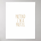 Doe alsof ik een pretzel ben poster (Voorkant)