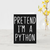 Doe alsof ik een Python kostuum ben Halloween Funn Kaart (Gele Bloem)