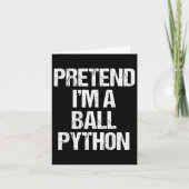 Doe alsof ik een Python kostuum grappig Halloween  Kaart (Voorkant)