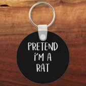 Doe alsof ik een rat kostuum feestje grappige Hall Sleutelhanger (Voorkant)