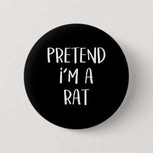 Doe alsof ik een rat kostuum party leuk Halloween  Ronde Button 5,7 Cm