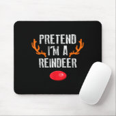 Doe alsof ik een rendier ben Funny Lazy Kerstmanne Muismat (Met muis)