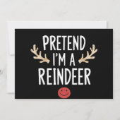 Doe alsof ik een rendier luie kerst kostuum ben kaart (Voorkant)