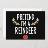 Doe alsof ik een rendier luie kerst kostuum ben kaart (Voorkant / Achterkant)