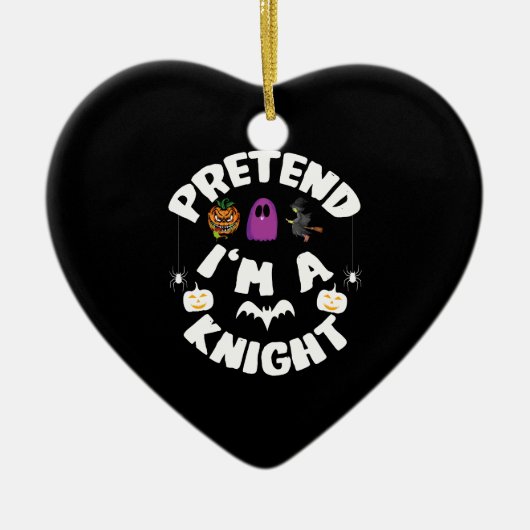 Doe alsof ik een ridder ben Grappig Halloween Kost Keramisch Ornament (Voorkant)
