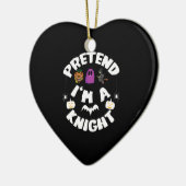Doe alsof ik een ridder ben Grappig Halloween Kost Keramisch Ornament (Links)