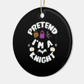 Doe alsof ik een ridder ben Grappig Halloween Kost Keramisch Ornament (Links)