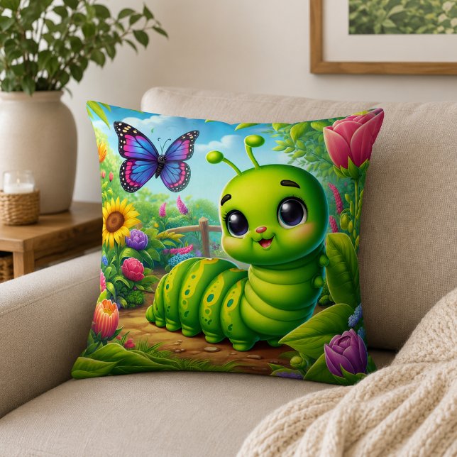 Doe alsof ik een rups ben Volwassenen Kinderen  Kussen (Pretend I'm A Caterpillar Adults Kids Throw Pillow)
