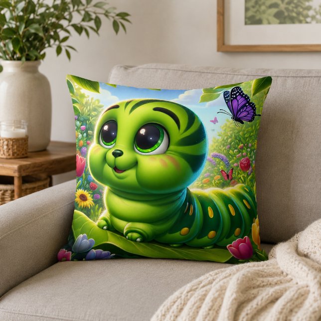 Doe alsof ik een rups ben Volwassenen Kinderen  Kussen (Pretend I'm A Caterpillar Adults Kids Throw Pillow)