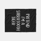 Doe alsof ik een Sabertooth tijger kostuum grappig Fleece Deken (Voorkant (Horizontaal))