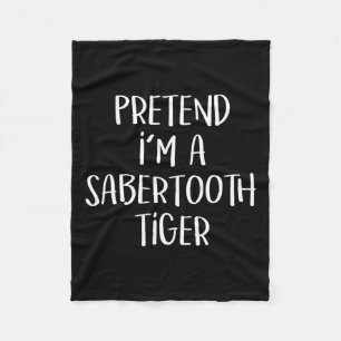 Doe alsof ik een Sabertooth tijger kostuum grappig Fleece Deken