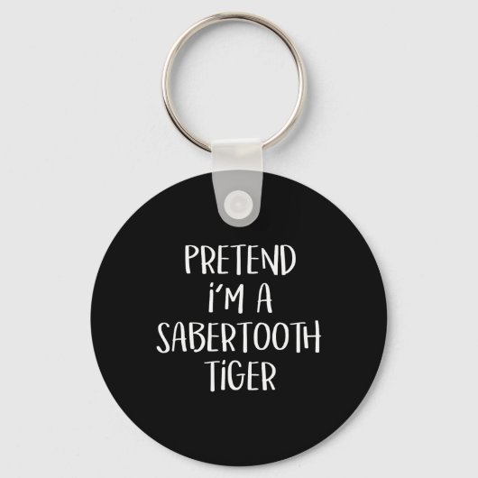 Doe alsof ik een Sabertooth tijger kostuum grappig Sleutelhanger (Voorkant)