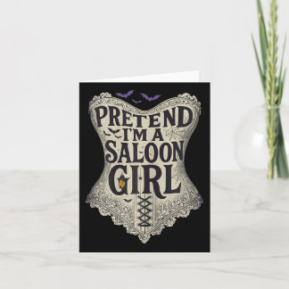 Doe alsof ik een saloonmeisje ben Western Bartende Kaart