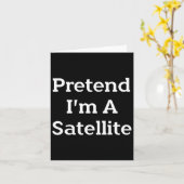 Doe alsof ik een satellietkostuum grappige ruimte kaart (Gele Bloem)