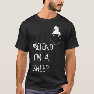 Doe alsof ik een schaap grappig luie eenvoudige Ha T-shirt