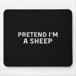 Doe alsof ik een schaap Shirt lam Halloween kostuu Muismat