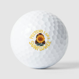 Doe alsof ik een Schattigee en grappige zonnebloem Golfballen