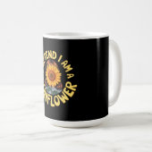 Doe alsof ik een Schattigee en grappige zonnebloem Koffiemok (Voorkant rechts)