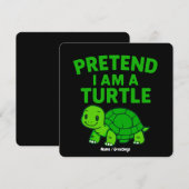 Doe alsof ik een schildpad ben Halloween kerstkost Kaart (Voorkant / Achterkant)