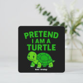 Doe alsof ik een schildpad ben Halloween kerstkost Kaart (Staand voorkant)