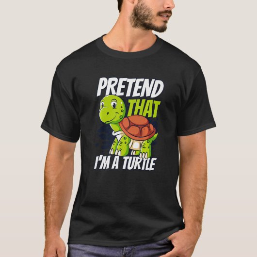 Doe alsof ik een schildpad ben met rode opgeruimde t-shirt (Voorkant)