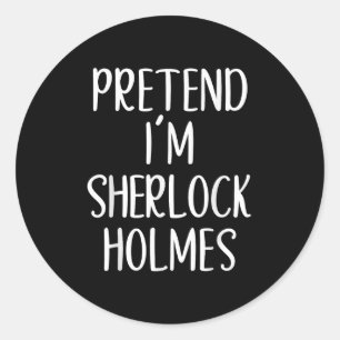 Doe alsof ik een Sherlock Holmes kostuum Halloween Ronde Sticker