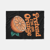 Doe alsof ik een sinaasappel ben  fleece deken (Voorkant (Horizontaal))