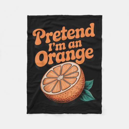 Doe alsof ik een sinaasappel ben  fleece deken (Voorkant)