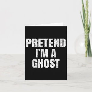 Doe alsof ik een spook ben Lazy Easy Halloween Fam Kaart