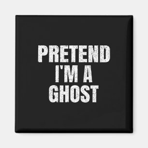 Doe alsof ik een spook ben Lazy Easy Halloween Fam Magneet