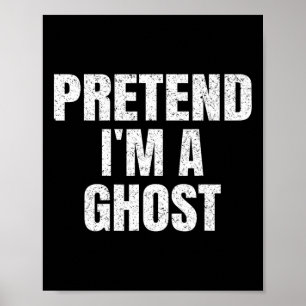 Doe alsof ik een spook ben Lazy Easy Halloween Fam Poster