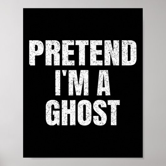 Doe alsof ik een spook ben Lazy Easy Halloween Fam Poster (Voorkant)