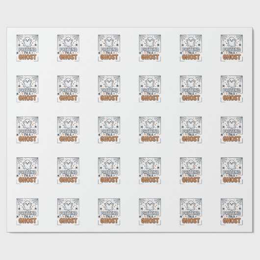 Doe alsof ik een spook ben Schattig Halloween Cadeaupapier (Vlak)