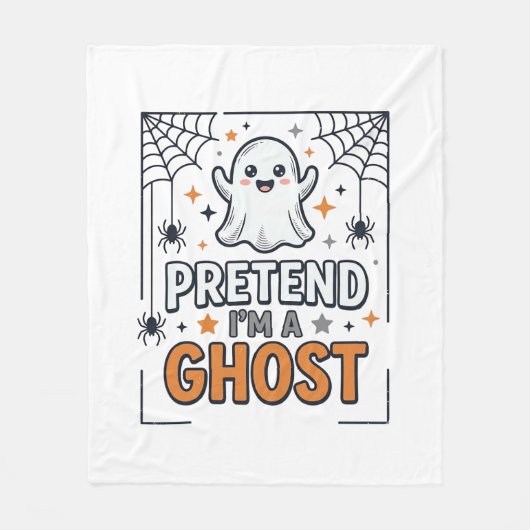 Doe alsof ik een spook ben Schattig Halloween Fleece Deken (Voorkant)