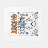 Doe alsof ik een spook ben Schattig Halloween Fleece Deken (Voorkant (Horizontaal))